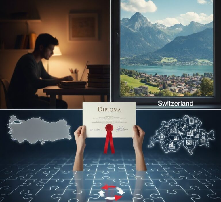 İsviçre diploma denkliği nasıl yapılır? Türk vatandaşları için düzenlenmiş/düzenlenmemiş meslekler, SBFI başvurusu ve kantonların rolü hakkında rehber.