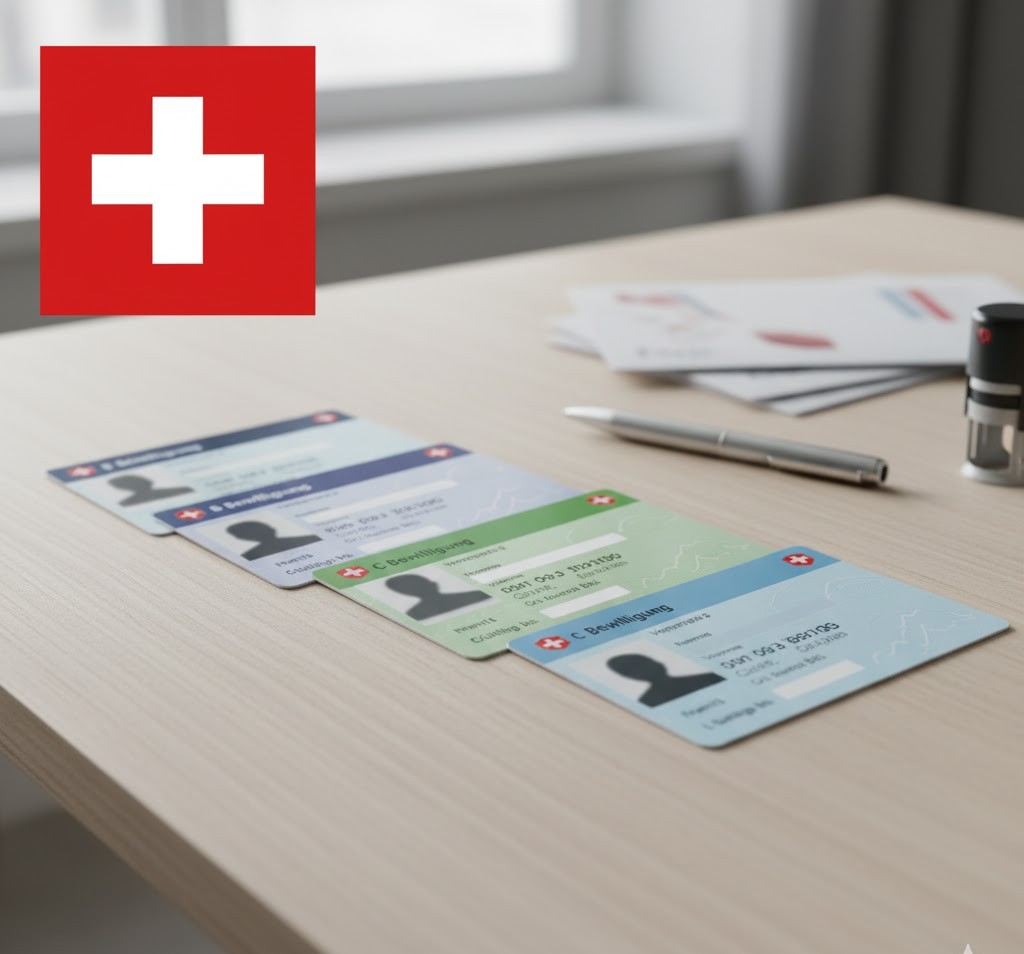 Schweizer B, C, L, N, F, S Aufenthaltsbewilligungen für Leben und Arbeit in der Schweiz