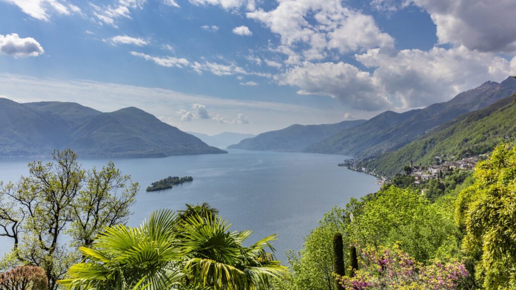 Brissago Islands on Lake Maggiore, Ticino, Switzerland.