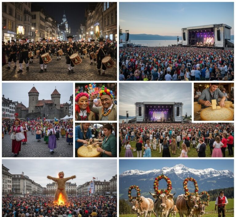Schweizer Feste: Musik, Käse und Winterkarneval