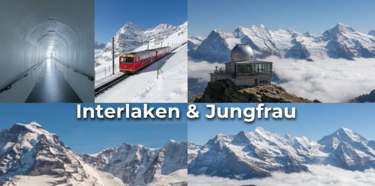 Jungfraujoch Zirvesi ve Sphinx Terası: Avrupa'nın zirvesine tren yolculuğu, Bernese Oberland manzaraları.