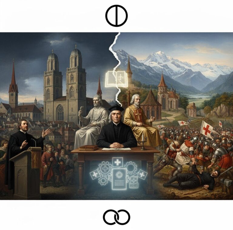 Reformation und Religiöse Spaltung: Zwingli, Calvin und die Geburt der Modernen Schweiz