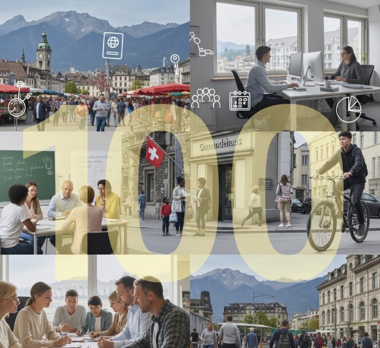 İsviçre'ye yeni gelen göçmenler için ilk 100 gün adaptasyonu ve kültürel şok aşamaları.